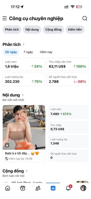 Bích Hoa Nguyễn - Mới bật kiếm tiền Facebook mà từ hôm qua đến hôm nay mà nhận về kết…